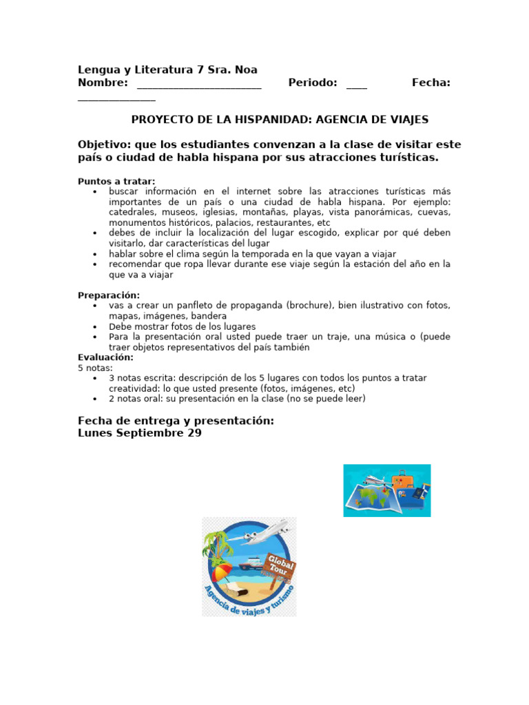 Proyecto de Agencia de Viajes Hispana | PDF