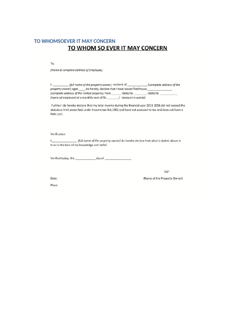 To Whomsoever It May Concern Image | PDF
