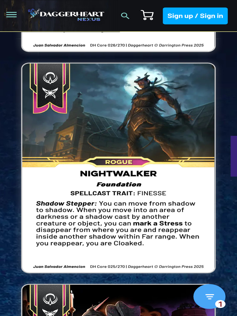 Shadow Stepper Class Overview | PDF