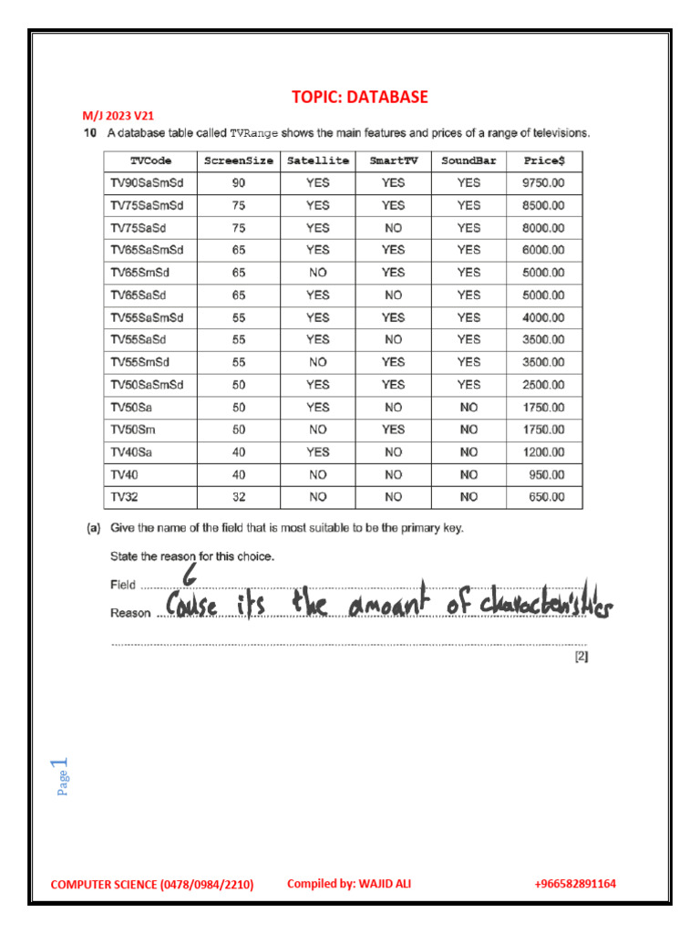 Computer Science Database Guide 2023-2024 | PDF