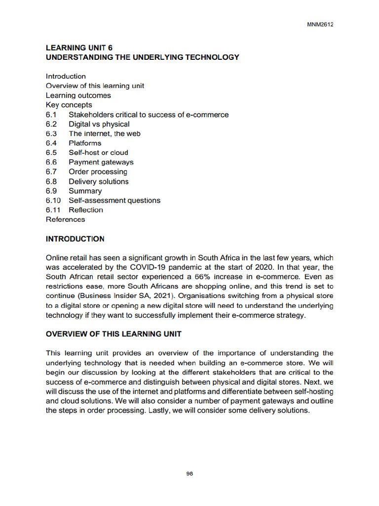 Learning Unit 6 | PDF