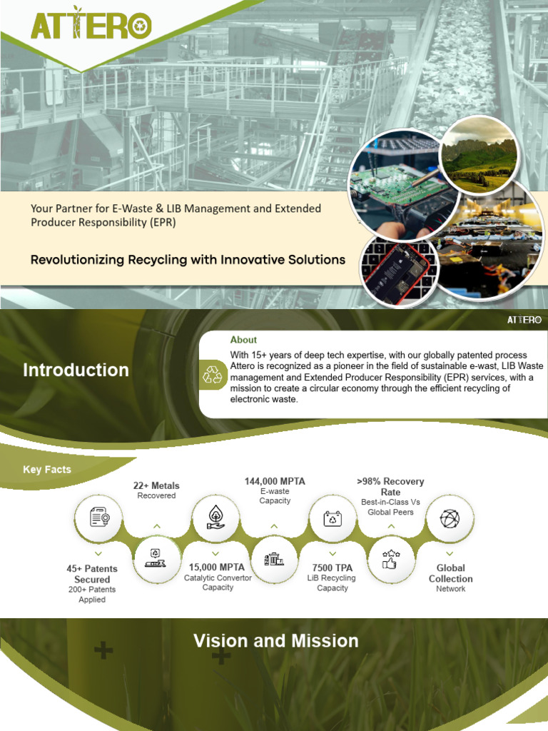 Attero E-Waste & Battery Recycling Guide | PDF | Recycling | Electronic ...