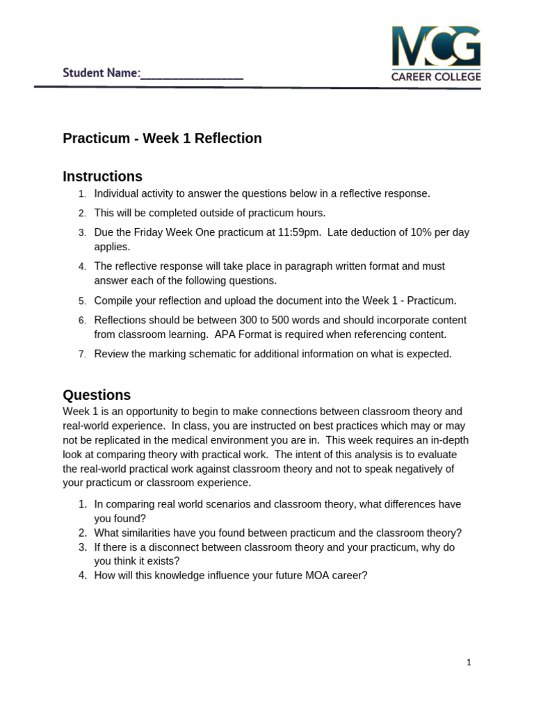 Practicum vs. Practical: Key Reflections | PDF | Human Communication ...