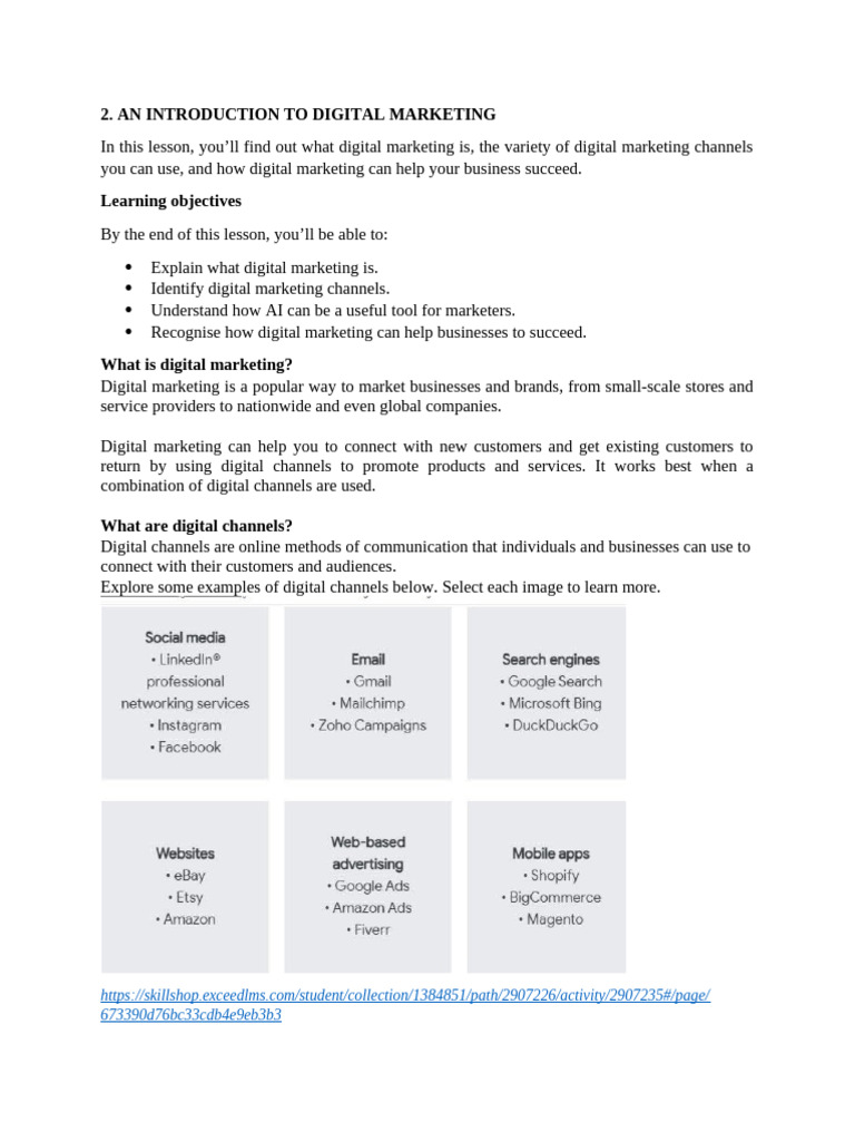 Introduction to Digital Marketing Essentials | PDF | Digital Marketing ...