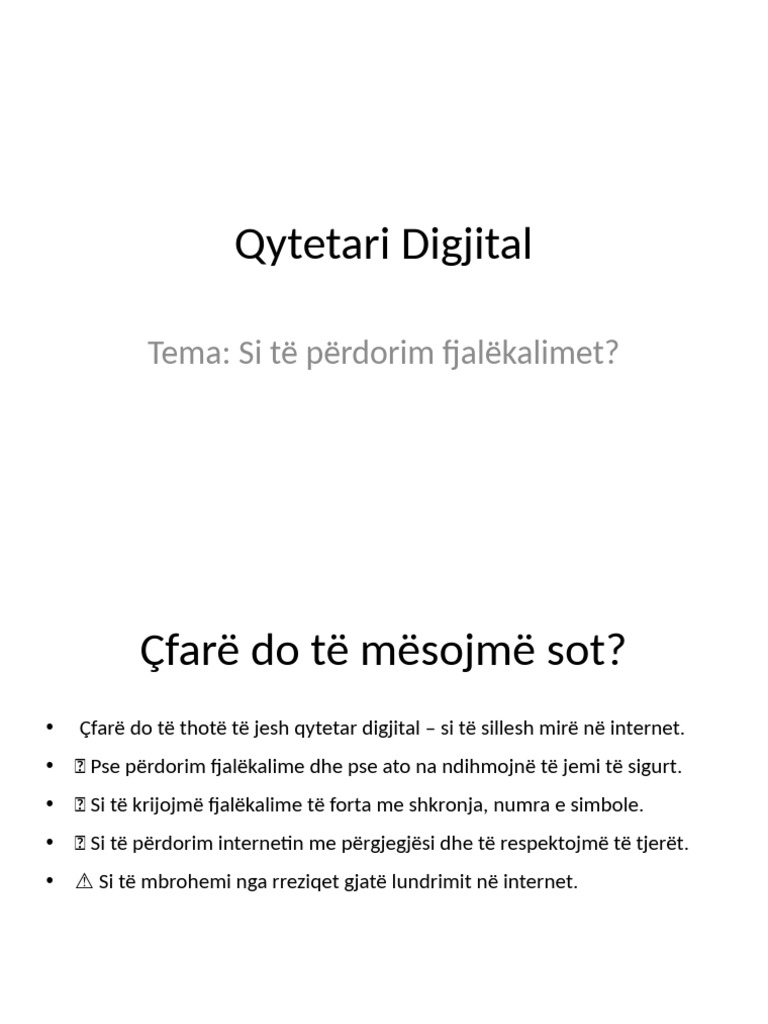 Qytetari Digjital Klasa III | PDF