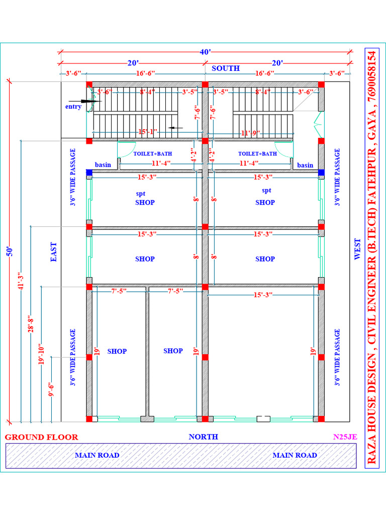 Raza House Design Floor Plan Details | PDF