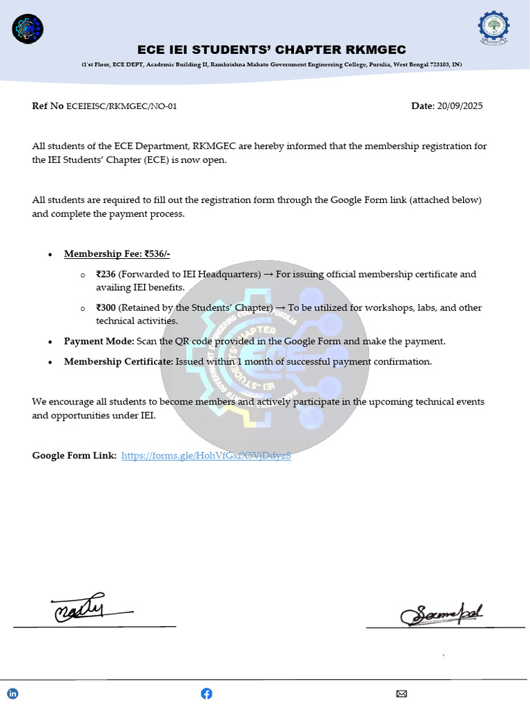 Iei Notice 01 | PDF