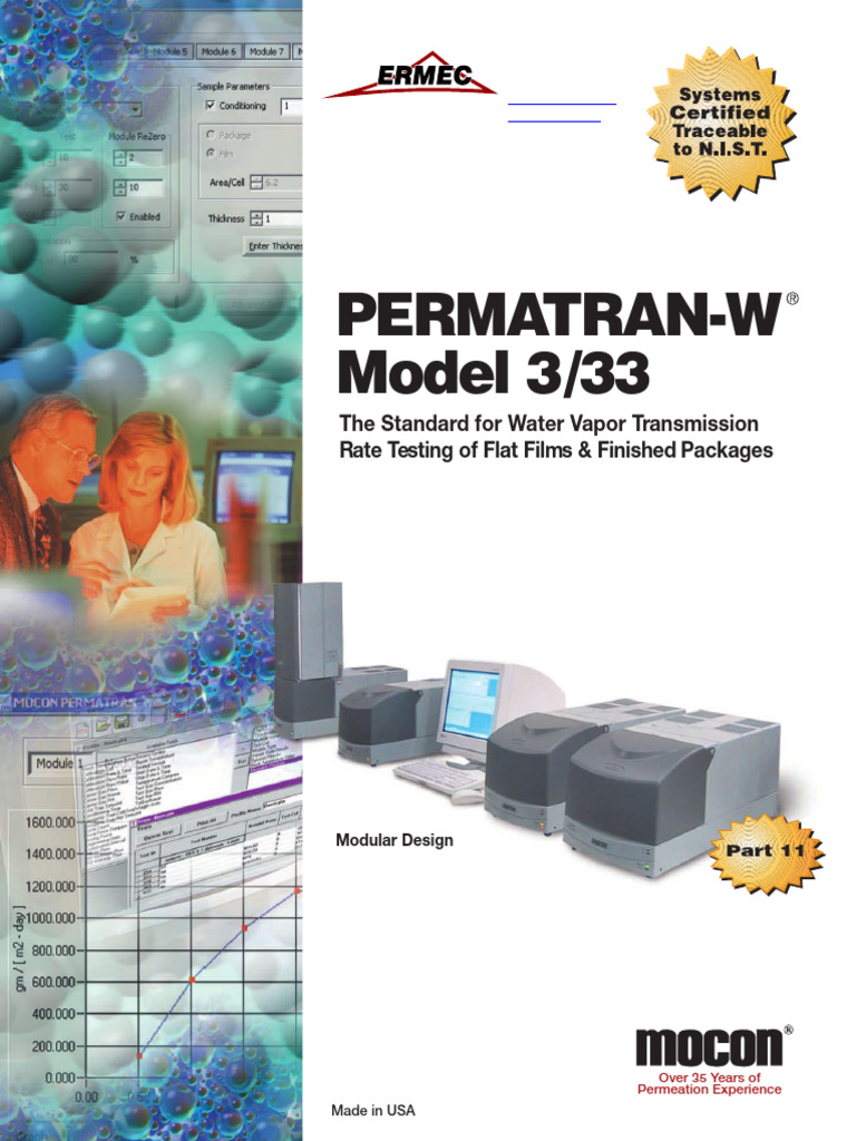 PERMATRAN-W 3/33 WVTR Testing System | PDF | Humidity | Applied And ...