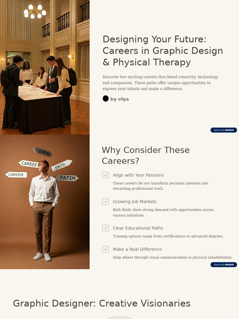 Designing Your Future Careers in Graphic Design and Physical Therapy ...