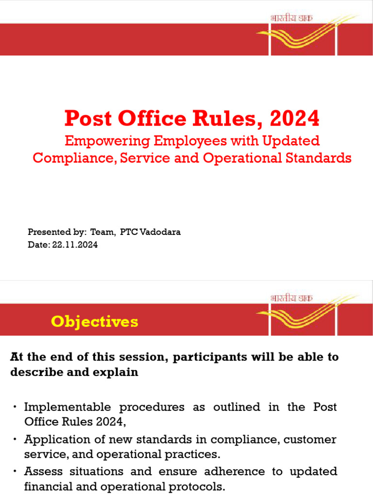 Post Office Rules and Regulations 2024 | PDF | Mail | Justice