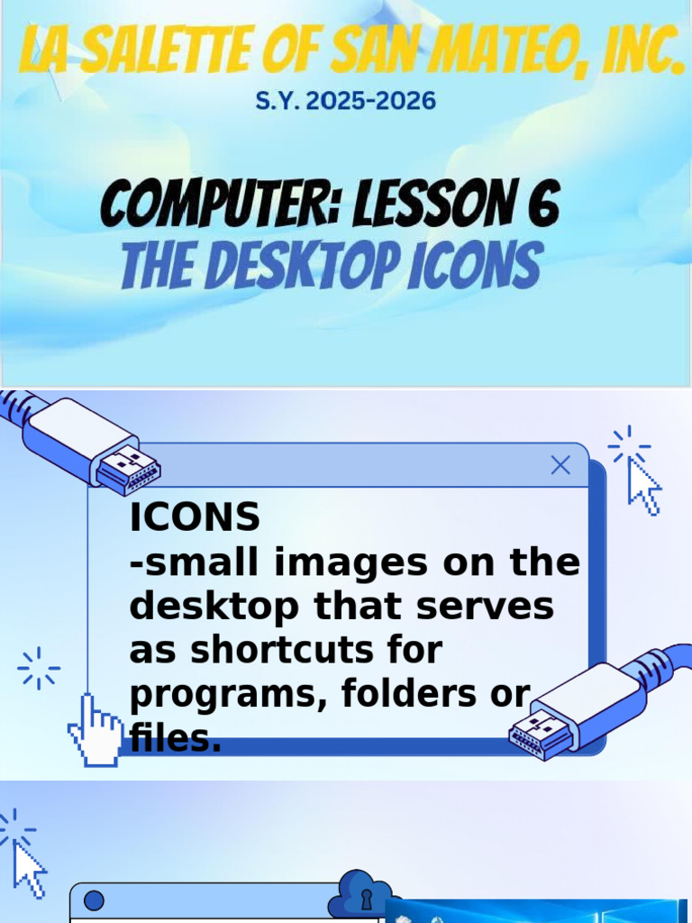 Lesson 6 The Desktop Icons | PDF