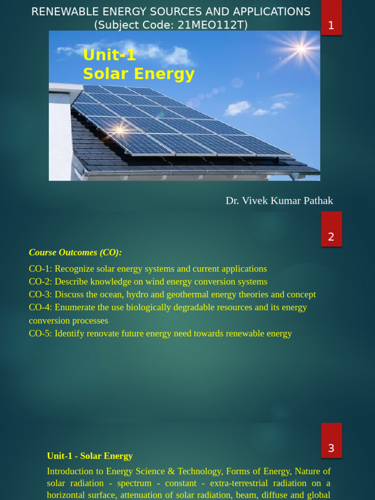 Solar Energy Systems Overview | PDF | Solar Energy | Solar Power