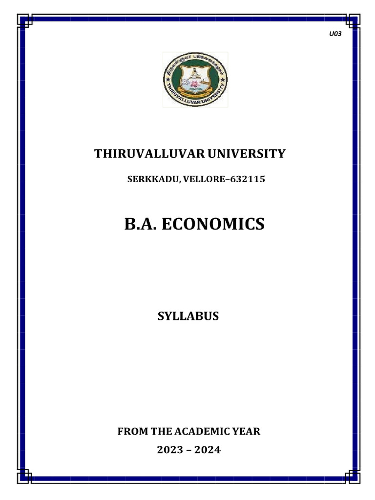 U03 B.a.economics | PDF | Matrix (Mathematics) | Macroeconomics