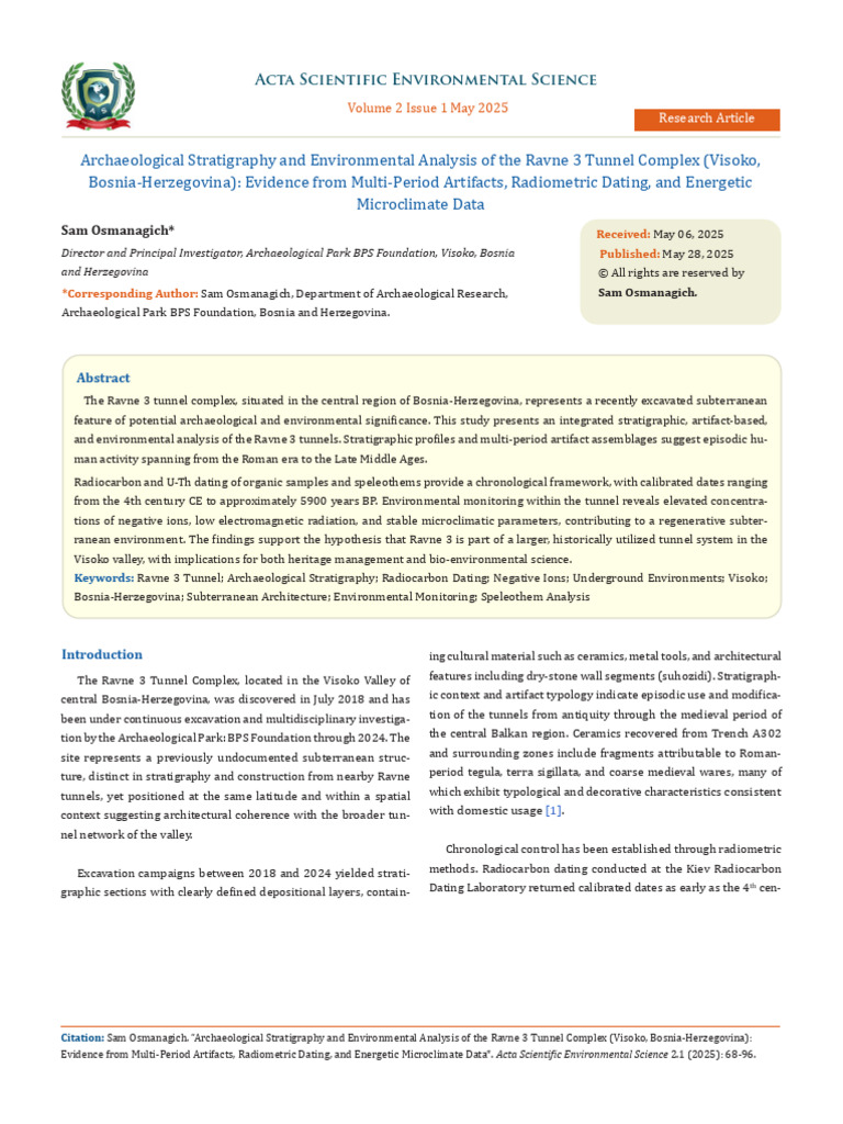 Acta Scientific Environmental Science: Sam Osmanagich | PDF | Lidar ...