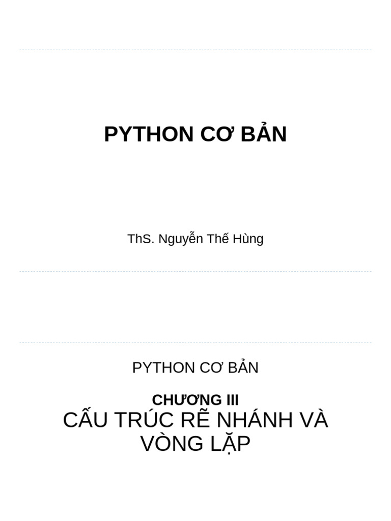 Python Chuong 3 | PDF