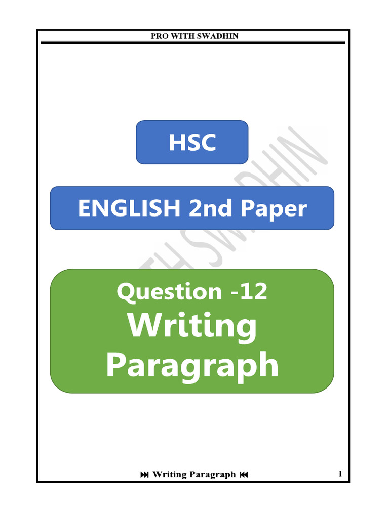 Writing Paragraph | PDF