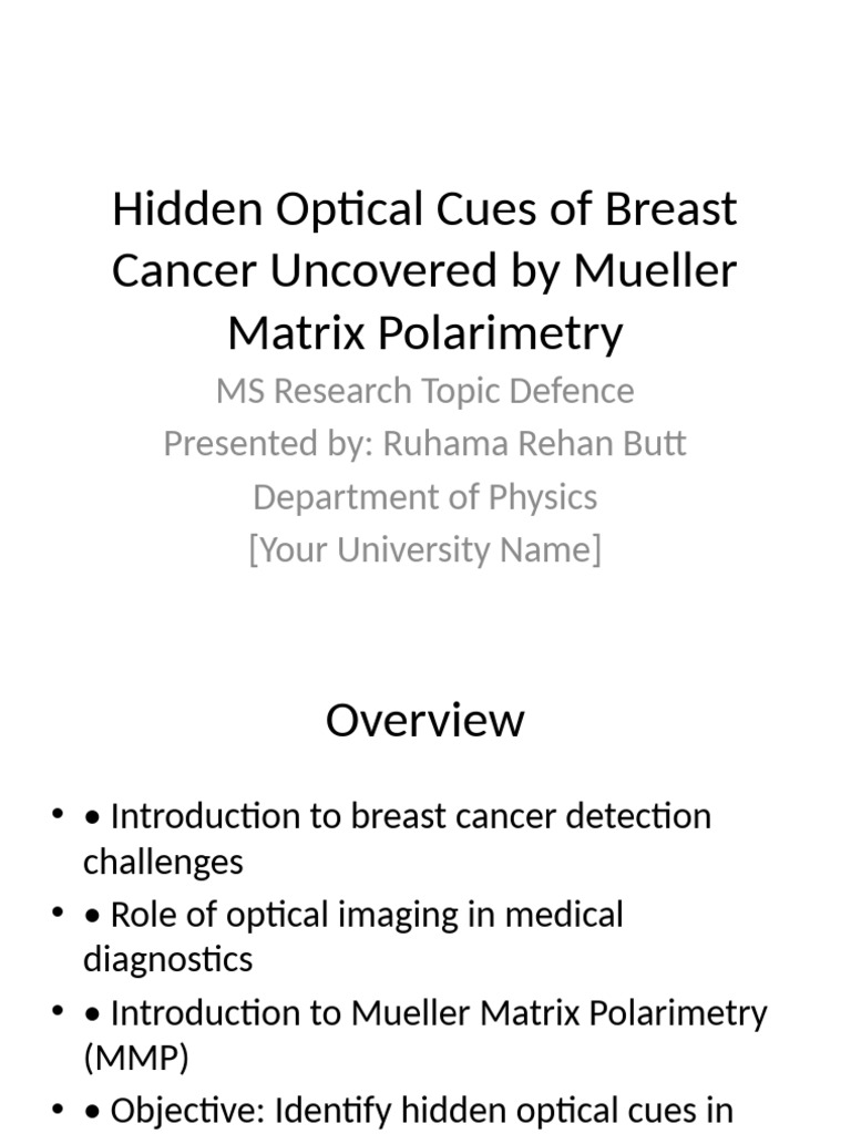 Hidden Optical Cues Mueller Matrix Polarimetry | PDF | Polarization ...