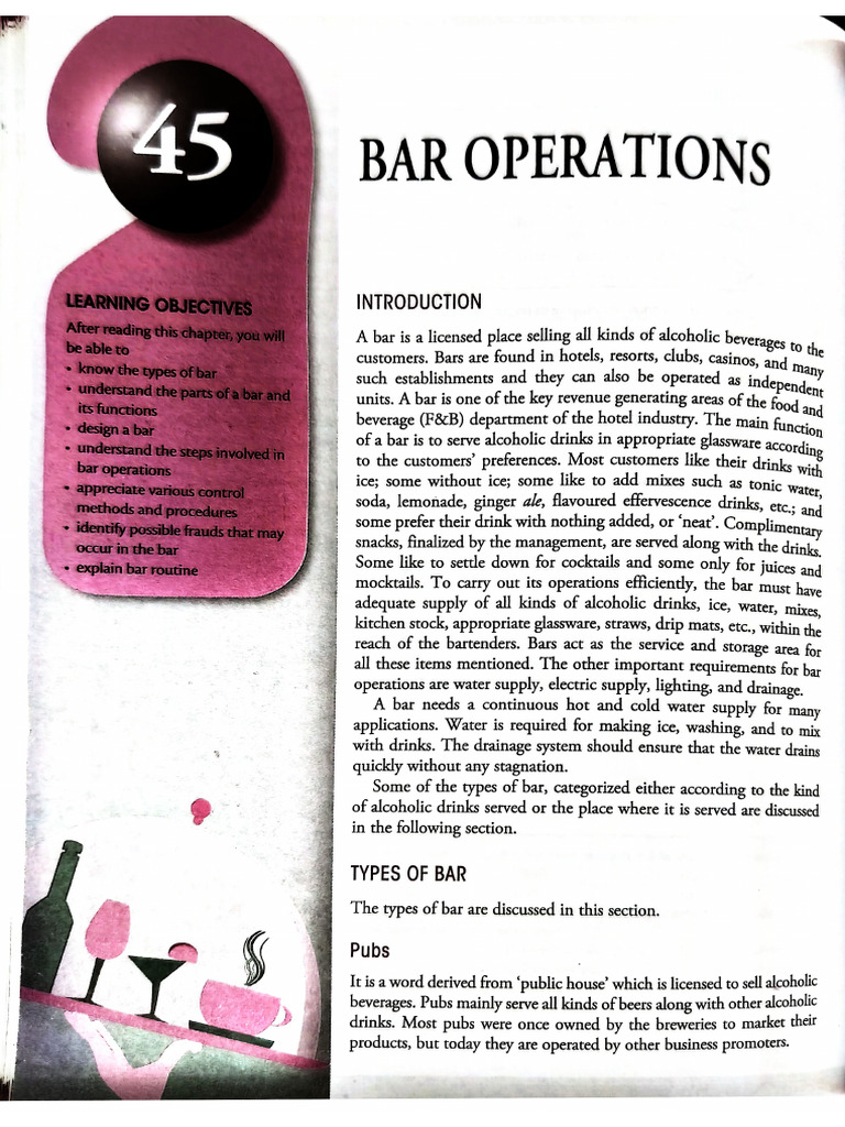 Bar and Alcoholic Beverages | PDF