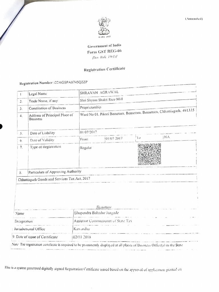 GST Reg. | PDF