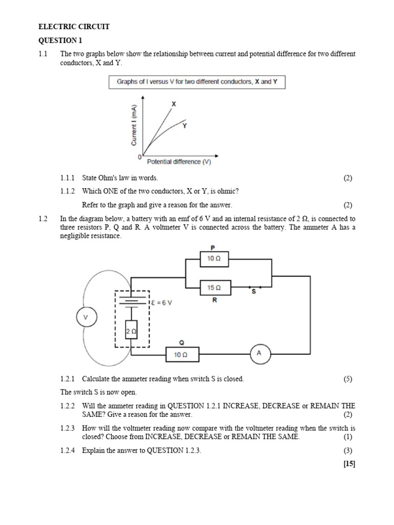 Electric Circuit Analysis and Calculations | PDF | Resistor | Series ...
