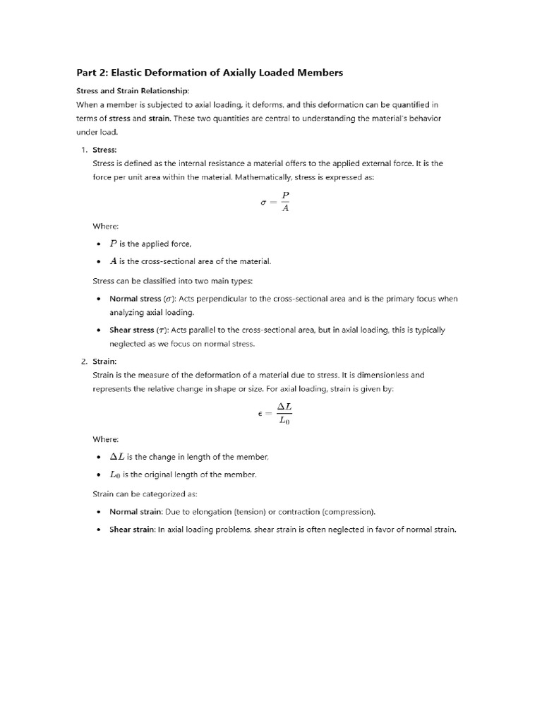 Axial Loading - Part 2 | PDF