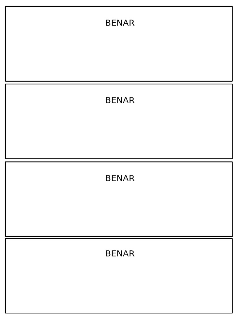 Benar Salah | PDF