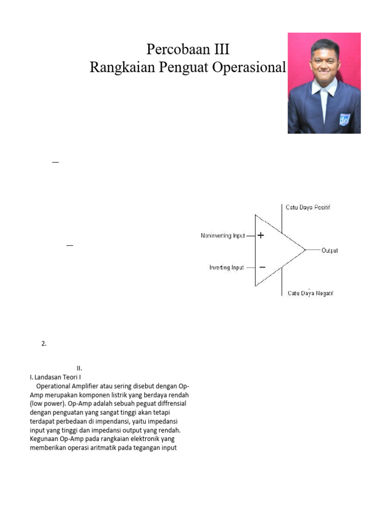 Rangkaian Penguat Operasional Op-Amp | PDF