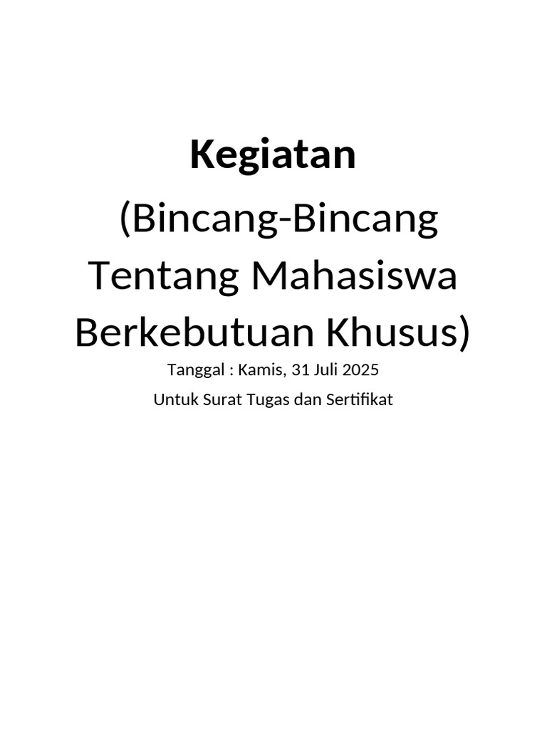 Template Cover Outner Kegiatan | PDF