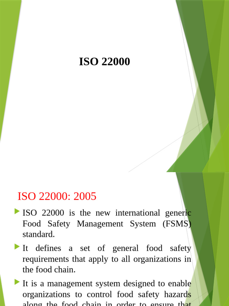 ISO 22000: Food Safety Management System | PDF | Food Safety | Safety
