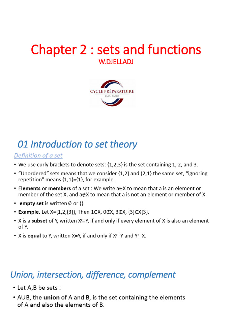 Sets and Functions: A Comprehensive Guide | PDF | Function (Mathematics ...