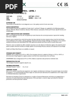 Bio-Rad Urine Chemistry Control Inserts | PDF