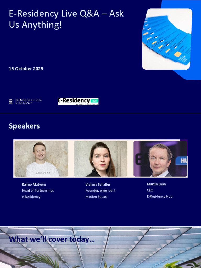 Photo inspiration: Gallery Detail: E Residency Q A Start Your Estonian Business Pdf Debit