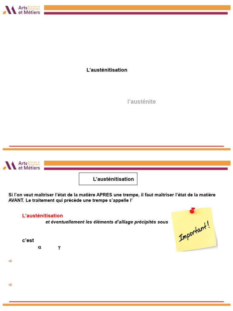 Austénitisation : Processus et Paramètres | PDF | Acier | Alliage