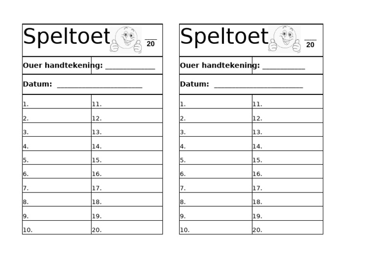 Afrikaans GR 4 Spel Toets Formaat | PDF