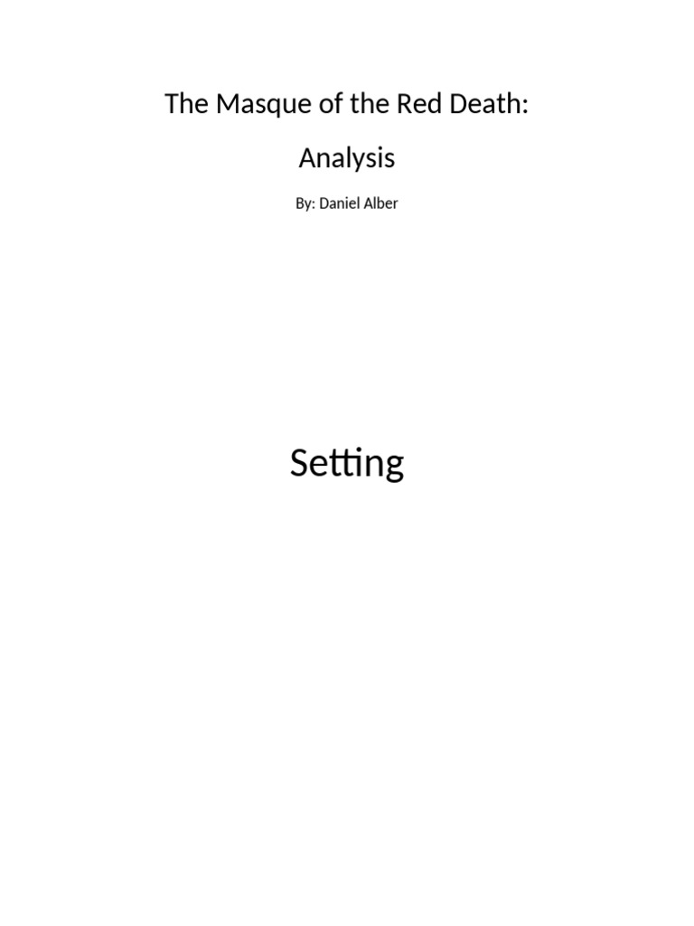 Analysis of The Masque of the Red Death | PDF