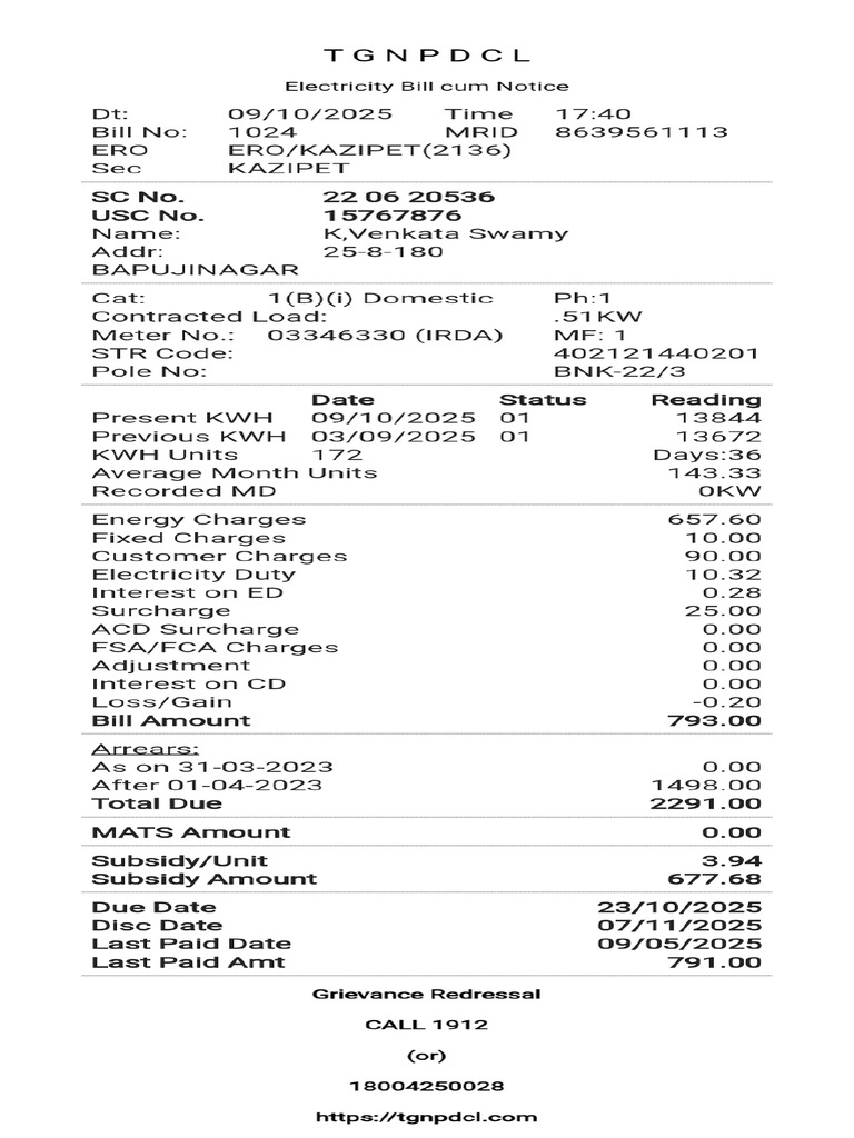 Bill | PDF