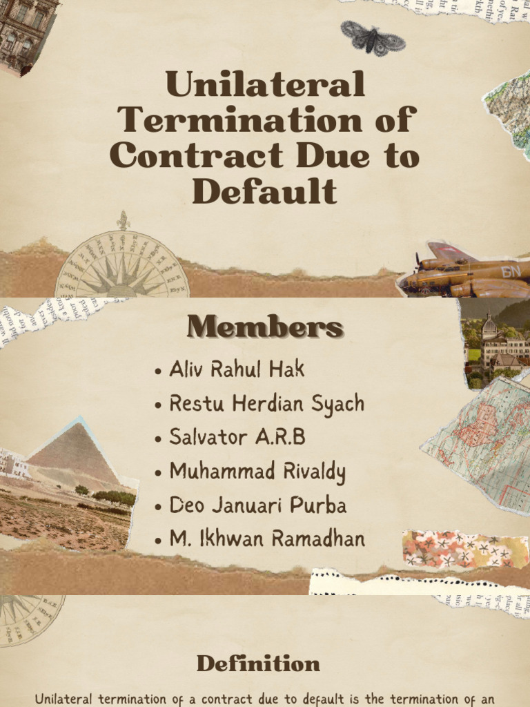 Unilateral Contract Termination Explained | PDF | Debt | Justice
