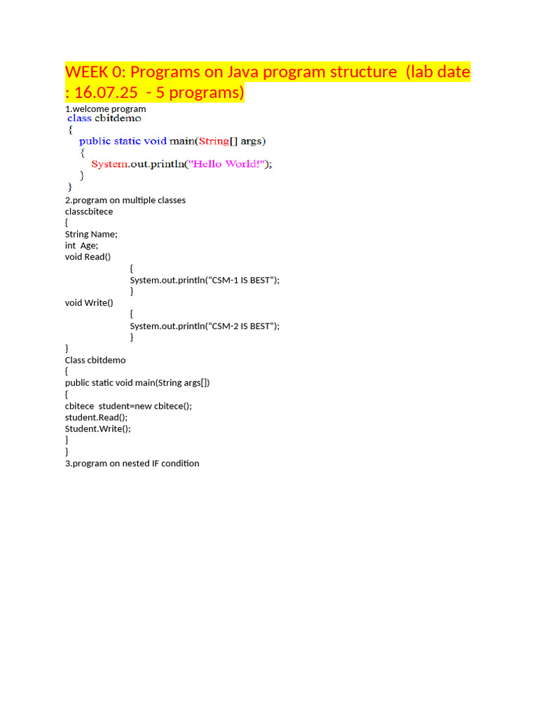 Java Program Structure and Basics | PDF | Computer Architecture ...