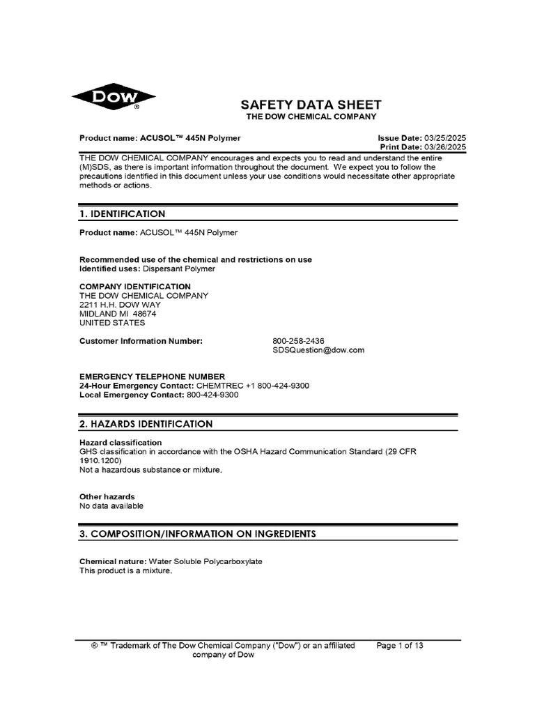 Acusol™ 445N Polymer | PDF