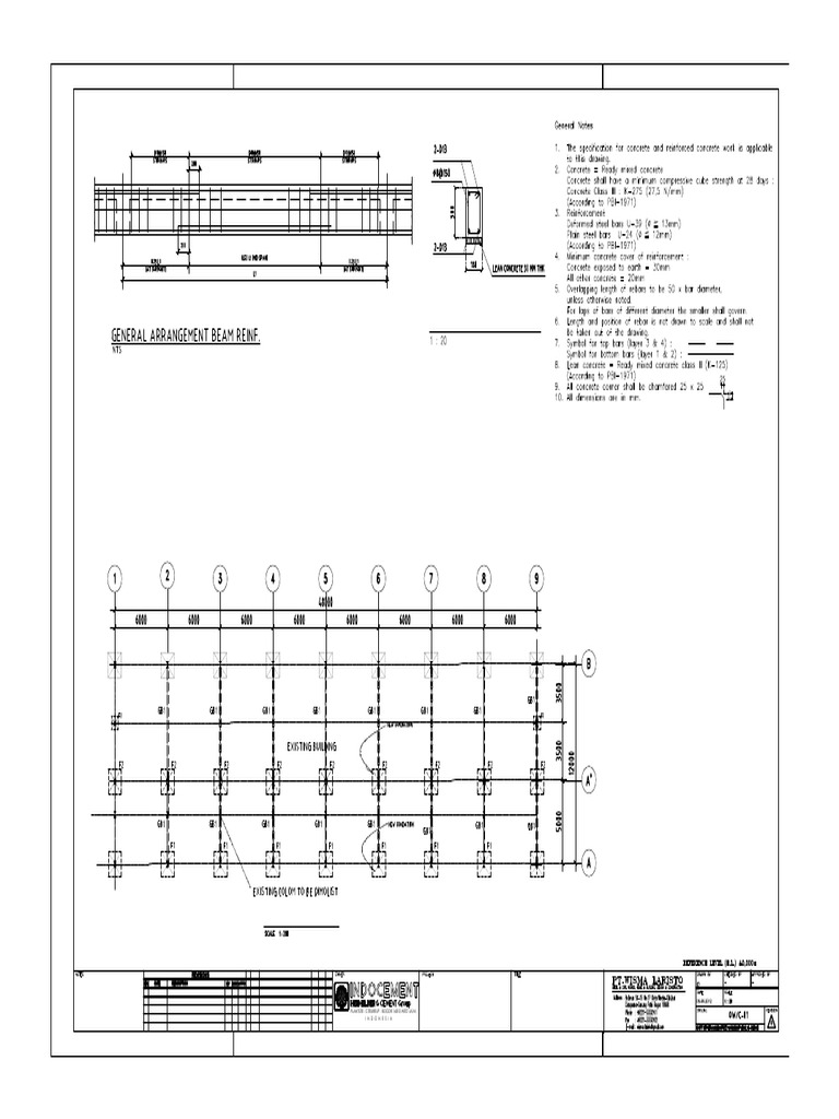 Typ. Ground Beam Gb1: Fondation Layout | PDF