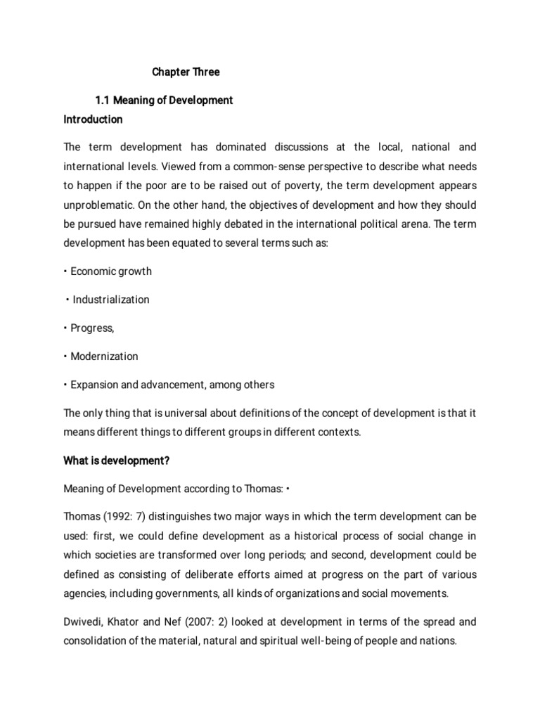 Understanding Multidimensional Development | PDF