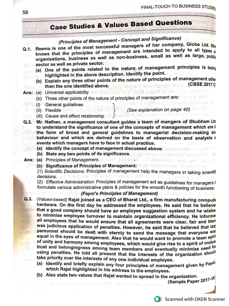 Chapter 2 Principles of Management | PDF