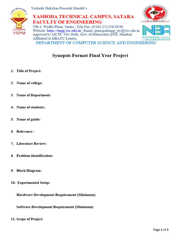 Final Year Project Synopsis Template | PDF | Chess Openings | Chess Theory