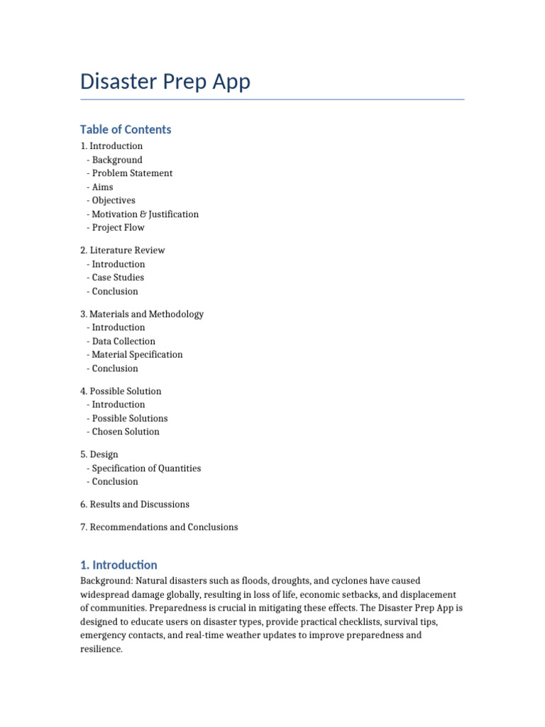 Disaster Prep App: Enhance Safety & Resilience | PDF | Mobile App ...