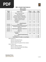 Master of Science-Computer Science-Syllabus