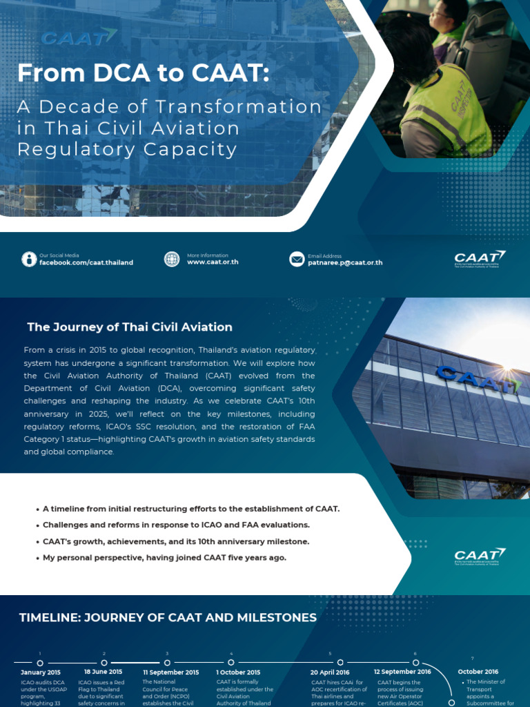 CAAT's Transformation in Thai Aviation | PDF | Aviation