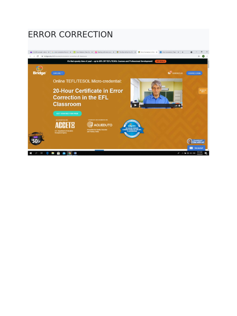 Error Correction | PDF