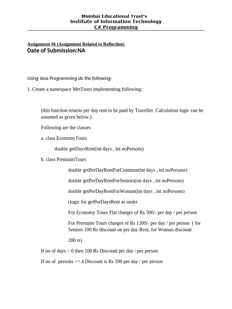 Assignment 6 | PDF