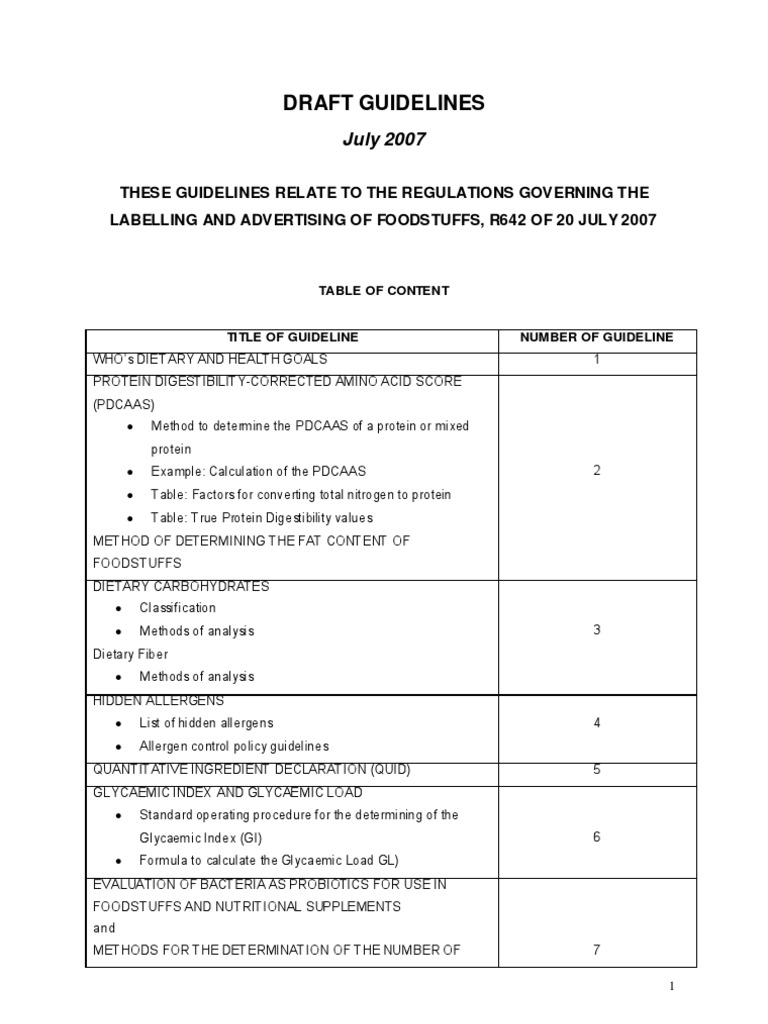 PDCAAS Calculation Guidelines | PDF | Dietary Fiber | Diet & Nutrition