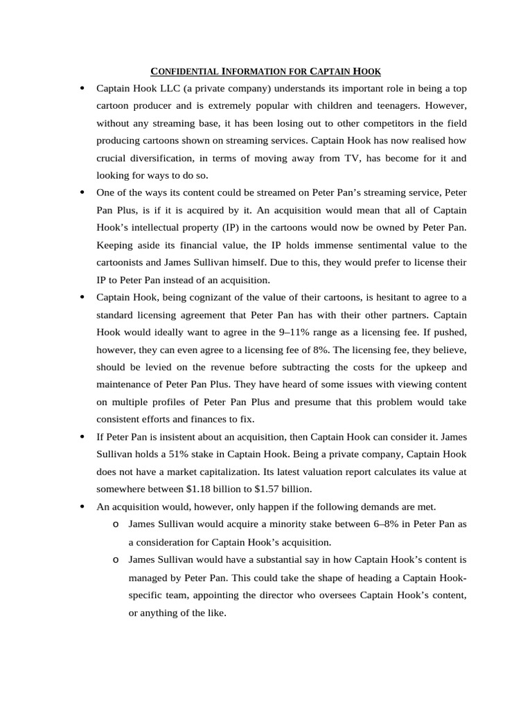 Captain Hook CI GI1 | PDF | Business